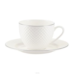BARI PLATIN Filiżanka ze spodkiem 250ml / Villa Italia ES639