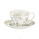 Filiżanka ze spodkiem porcelanowa 240 ml NORIKO WHITE GB125 VILLA ITALIA