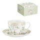 Filiżanka ze spodkiem porcelanowa 240 ml NORIKO WHITE GB125 VILLA ITALIA