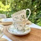 Filiżanka ze spodkiem porcelanowa 240 ml NORIKO WHITE GB125 VILLA ITALIA