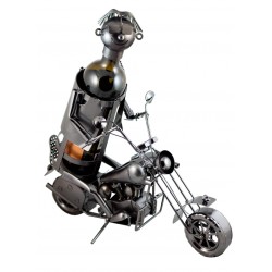 STOJAK METALOWY NA BUTELKĘ 0,75 L."MOTOCYKLISTA" W78