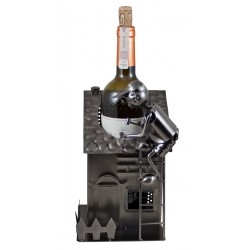 STOJAK METALOWY NA BUTELKĘ 0,75 L."BUDOWNICZY" W165