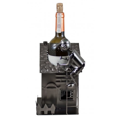 STOJAK METALOWY NA BUTELKĘ 0,75 L."BUDOWNICZY" W165
