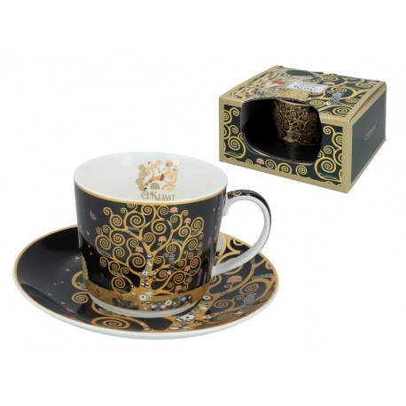 Filiżanka ze spodkiem 230ml- G. Klimt, Drzewo życia 