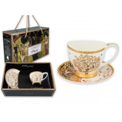 Filiżanka espresso Vanessa - G. Klimt, Drzewo życia, białe tło (CARMANI) 532-0354