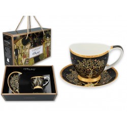 Filiżanka espresso Vanessa - G. Klimt, Drzewo życia, czarne tło (CARMANI) 532-0354
