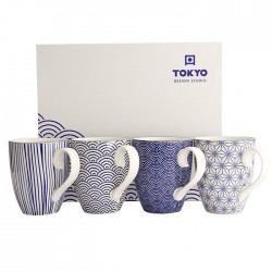 Kubki zestaw 4 szt Nippon Blue 380 ml 17989 TOKYO
