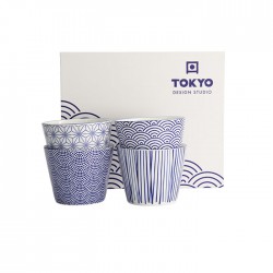 Kubki zestaw 4 szt Nippon Blue 180 ml / TOKYO 17836