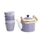 Zestaw do herbaty dzbanek i 4 kubki Nippon BLUE TOKYO 17990