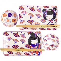 Zestaw do sushi 6 elementów dla 2 osób Kawaii Maiko TOKYO 21694