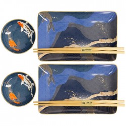 Zestaw do sushi 6 elementów dla 2 osób Kawaii Koi TOKYO 21675