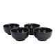 Zestaw 4 misek JAPAN SAKURA black 450 ml TOKYO 33866