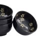 Zestaw 4 misek JAPAN SAKURA black 450 ml TOKYO 33866