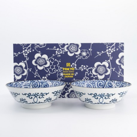 Zestaw 2 misek Sushi Ramen Blue 1100 ml TOKYO 33942