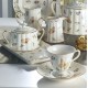 Filiżanka do herbaty porcelanowa 200 ml ze spodkiem LEDA IVORY AZ092