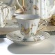 Filiżanka do herbaty porcelanowa 200 ml ze spodkiem LEDA IVORY AZ092