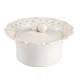 Cukiernica porcelanowa ażurowa dekorowana LEDA IVORY AZ095