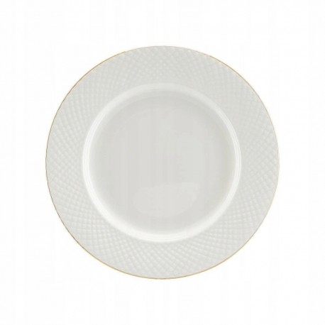 Talerz deserowy porcelanowy 20 cm BARI GOLD - komplet 6 szt ES712