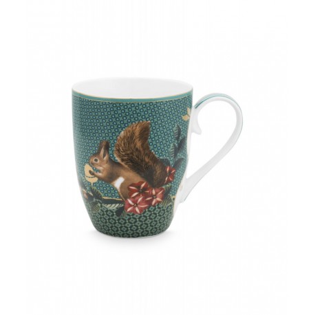 Duży kubek Love Birds Medallion Stripes Red-Pink Pip Studio 51.002.028