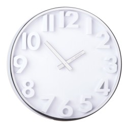 Zegar ścienny JVD biały, srebrny 30cm HC03.1
