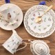 Mlecznik porcelanowy dekorowany LEDA IVORY 200 ml Villa Italia AZ096