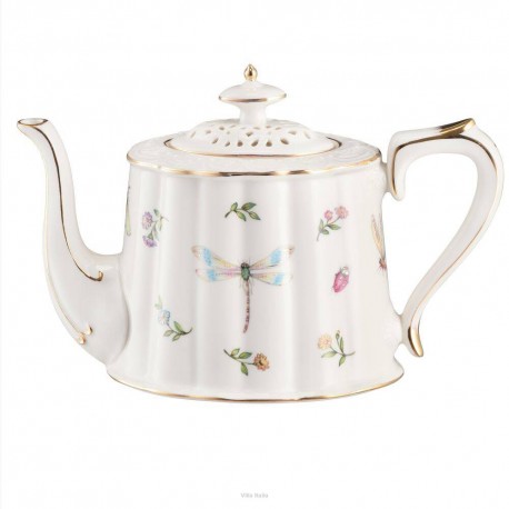 Dzbanek do herbaty porcelanowy dekorowany 850 ml LEDA IVORY AZ094
