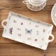Taca porcelanowa Półmisek do ciasta 30 x 15 cm LEDA IVORY AZ097