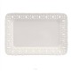 Talerz do ciasta porcelanowy ażurowy 30 x 21 cm CLARA Ivory AZ163