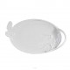 Talerz do ciasta porcelanowy 30 cm z motylkiem CLARA Ivory AZ157