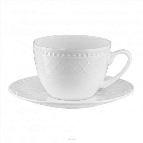 Filiżanka porcelanowa ze spodkiem 250 ml ROMA KB714