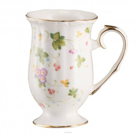 Kubek porcelanowy dekorowany złota linia 300 ml WALENCJA AZ005 Ivory