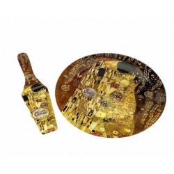 Talerz deserowy z łopatką - G. Klimt, Pocałunek śr.30cm 198-1221