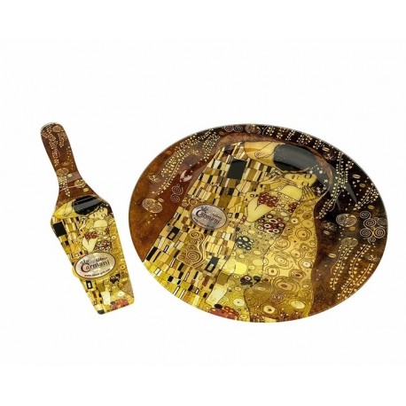 Talerz deserowy z łopatką - G. Klimt, Pocałunek śr.30cm 198-1221