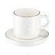Filiżanka porcelanowa ze spodkiem 320 ml POLVERE JG434
