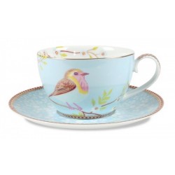 Filiżanka ze spodkiem Pip Studio Early Bird Blue 280ml